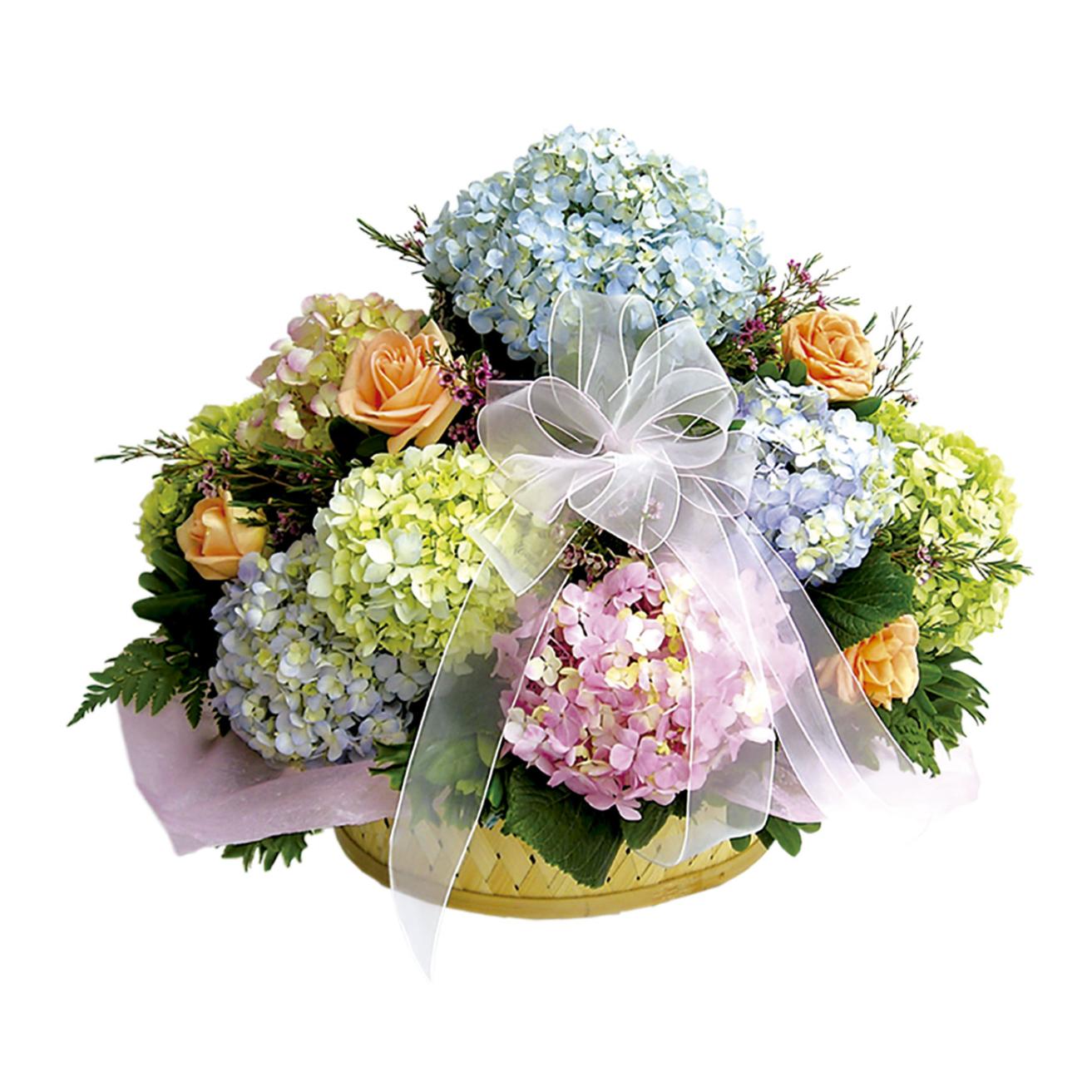 Canasta de Hortencias