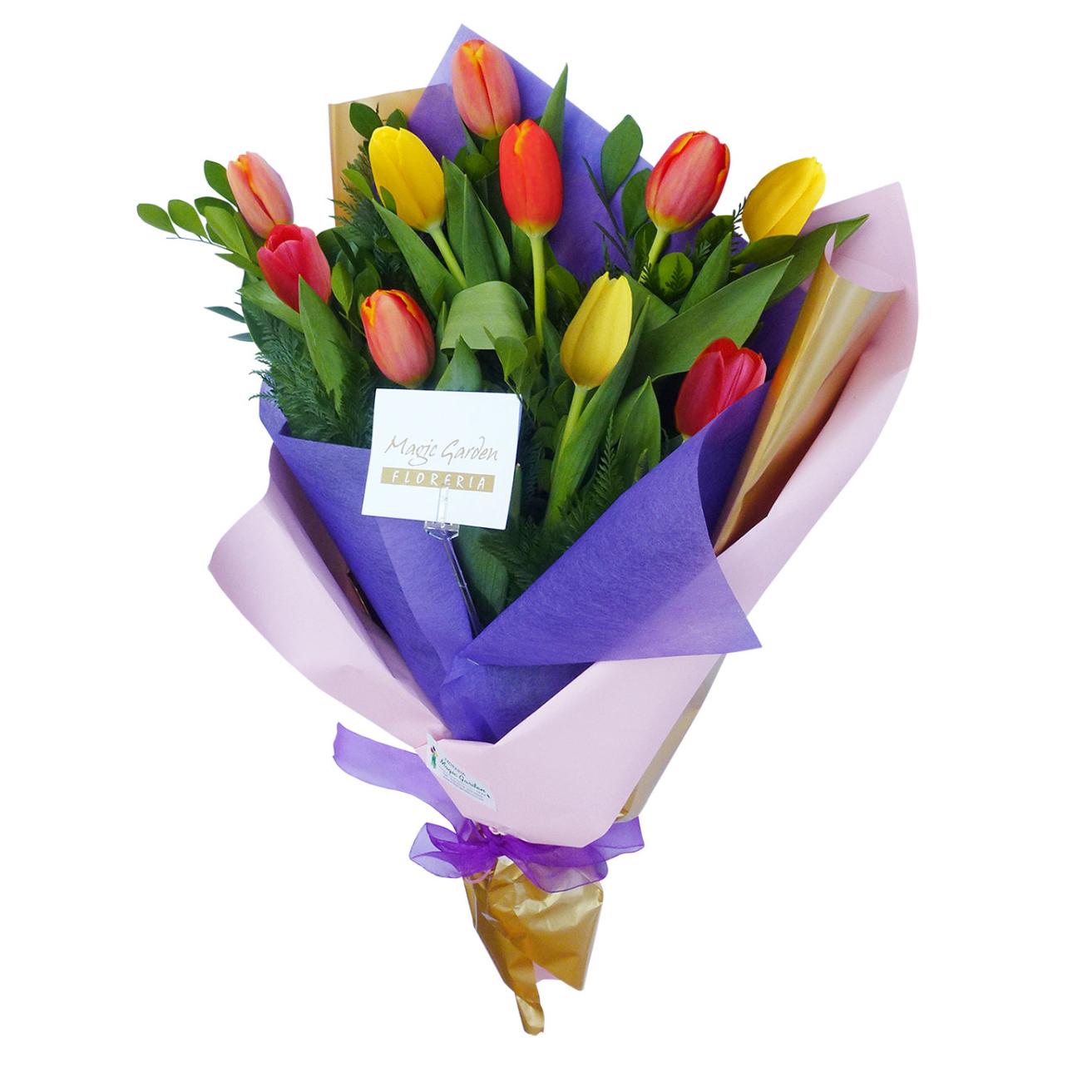 Ramo de Tulipanes de colores 